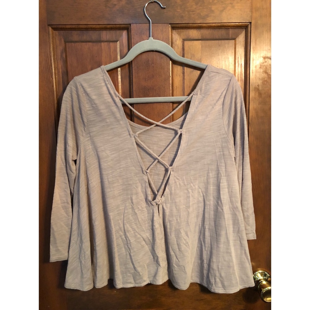 American Eagle Laced up criss-cross back top